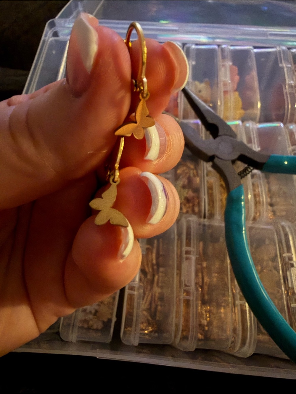 Butterfly Drop Earrings - Handmade